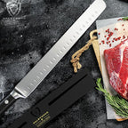 Dalstrong Slicing Carving Knife - 10 inch - Granton Edge - Gladiator Series Elite - Forged High-Carbon German Steel Kitchen Knife Gift- G10 Handle - w/Sheath - NSF Certified