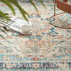 Topllen Runner Rug - 2'x6' Boho Washable Kitchen Rug, Non-Slip Soft Low Pile Rugs Indoor for Entrance Living Room Bedroom Bathroom,Vintage Throw Hallway Carpet Stain Resistance (Multi, 2x6ft)