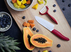 Kyocera Advanced Ceramic Revolution Series 3-inch Paring Knife, Red Handle, White Blade