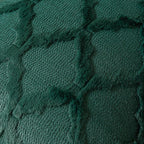 Set of 2 Soft Moroccan Throw Pillow Covers 18x18 Inch Plush Boho Decorative Pillow Cover Accent Cushion Case for Couch Sofa Bed, Dark Green