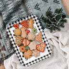 3Pcs Christmas Serving Trays Black and White Plaid Xmas Tree Platter Rustic Serving Dishes for Holiday Party Sharing Snacks Fruit Dessert Candy