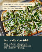 Caraway Non-Stick Ceramic Baking Sheet - Naturally Slick Ceramic Coating - Non-Toxic, PTFE & PFOA Free - Perfect for Baking, Roasting, and More - Large (18" x 13") - Navy
