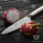 Dalstrong Chef Knife - 8 inch - Phantom Series - Japanese High-Carbon AUS8 Steel Kitchen Knife - White G10 Handle - Cooking Knife - w/Sheath
