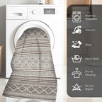 RUGSURE Washable Area Rugs 8' x 10' - 1/6 Thick - Moroccan-Inspired -Stain & Water Resistant Non-Slip - Resistant Rug for Living Room, Bedroom, Nursery, Pet & Child Friendly (Brown)
