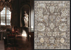 RUGSURE Washable Area Rugs - Perfect for Living Room, Bedroom, Kids Room, Nursery - Stain & Water Resistant Non-Slip, Pet & Child Friendly, Vintage Tribal Area Rugs (Ivory, 5' x 7')