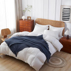 100% Cotton Muslin Throw Blanket for Bed, Couch, Small, Decorative, Soft, Pre-Washed, Breathable and Lightweight Gauze Blanket with Tassels, Suitable for All Seasons, Navy, 50"x60"