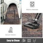 RUGSURE Washable Area Rug - 1/6 Thick - Stain & Water Resistant Non-Slip - Resistant Rug for Living Room, Bedroom, Nursery, Pet & Child Friendly, Vintage Charm Area Rugs (Rust, 2'6'' x 8')