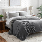 Bare Home Textured Fleece Blanket - Twin/Twin Extra Long - Ultra-Soft Lightweight for Bed, Sofa, and Couch - Luxury Microplush - Cozy Warm Blanket (Twin/Twin XL, Chevron Grey)