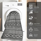 RUGSURE Washable Area Rugs 4' x 6' - 1/6 Thick - Moroccan-Inspired -Stain & Water Resistant Non-Slip - Resistant Rug for Living Room, Bedroom, Nursery, Pet & Child Friendly (Black)