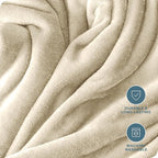 Bare Home Fleece Blanket - Kid Size - Ultra-Soft Lightweight for Bed, Sofa, and Couch - Luxury Microplush - Cozy Warm Blanket (Kid, Oyster)