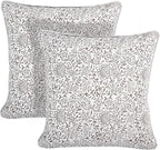 Ridhi Modern Farmhouse Pillow Covers Decorative Cotton Throw Pillow Covers Set of 2 Taupe Cushion Covers with Piping for Couch Sofa Bed Living Room Spring Home Decor 18x18