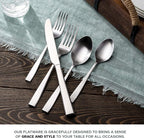 Godinger Flatware Set, Matte Finish Stainless Steel Cutlery Silverware Flatware Sets, 20 Piece Set, Service for 4