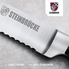 Gioventù Serrated Bread knife 10 inch - Ultra sharp Bread Slicing Knife Forged from German Stainless Steel 5Cr15Mov, HRC58, Full Tang kitchen bread knife for Homemade, Crusty&Soft Bread