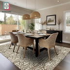 RUGSURE Washable Area Rugs, 3' x 5 ' - 1/6 Thick - Stain & Water Resistant Non-Slip - Perfect Resistant Rug for Living Room, Bedroom, Nursery, Pet & Child Friendly, Vibrant Colors Rugs, Brown