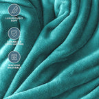 Bare Home Fleece Blanket - Full/Queen - Ultra-Soft Lightweight for Bed, Sofa, and Couch - Luxury Microplush - Cozy Warm Blanket (Full/Queen, Emerald)