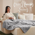 Bare Home Fleece Blanket - Twin/Twin Extra Long - Ultra-Soft Lightweight for Bed, Sofa, and Couch - Luxury Microplush - Cozy Warm Blanket (Twin/Twin XL, Light Grey)