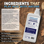 Laundry Detergent 62 Load/37.7 FlOz (2-Pack). 'Free & Clear' Liquid Laundry Detergent- Sensitive Skin. 'ProvenSafe' Laundry Soap Washing Detergent w/Odor & Stain Remover for Activewear & All Fabrics