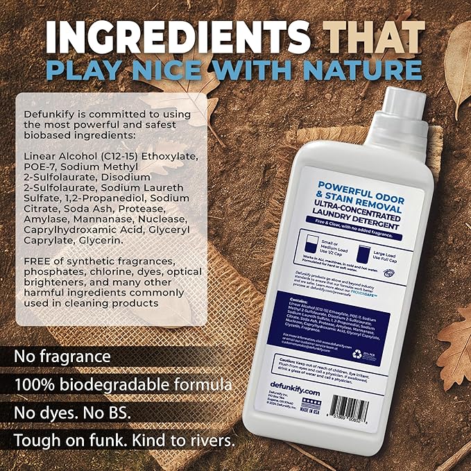 Laundry Detergent 62 Load/37.7 FlOz (2-Pack). 'Free & Clear' Liquid Laundry Detergent- Sensitive Skin. 'ProvenSafe' Laundry Soap Washing Detergent w/Odor & Stain Remover for Activewear & All Fabrics