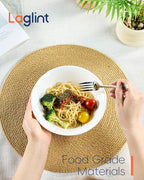 25OZ Cereal Soup Bowl Set of 4, Opal Glass 7.5 inch White Bowls for Ramen, Noodle, Salad, Fruit, Dishwasher and Microwave Safe