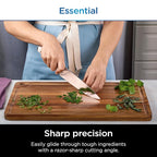 Ninja K12007WHBN NeverDull 7-Piece Prep Knife System, Essential, High Carbon Stainless Steel, Built-in Sharpener, White