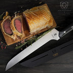 Dalstrong Brisket Slicing Knife - 12 inch Offset Blade - Gladiator Series Elite - High Carbon German Steel - G10 Handle Kitchen Knife - w/Sheath - NSF Certified