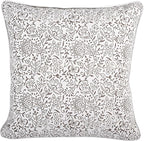 Ridhi Modern Farmhouse Pillow Covers Decorative Cotton Throw Pillow Covers Set of 2 Taupe Cushion Covers with Piping for Couch Sofa Bed Living Room Spring Home Decor 18x18