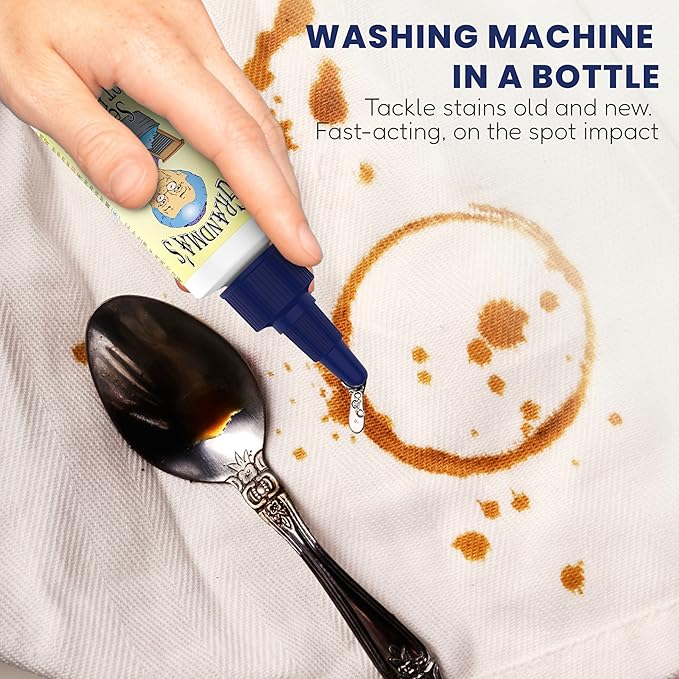 Grandma's Secret Spot Remover - Chlorine, Bleach and Toxin-Free Stain Remover - Stain Remover for Clothes - Fabric Stain Remover Removes Oil, Paint, Blood and Pet Stains – 2 Ounce