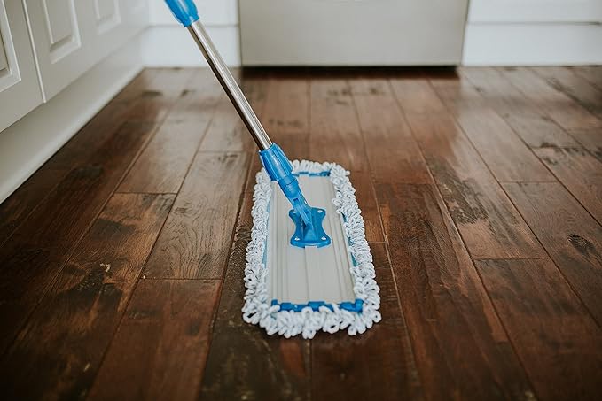 Zflow 18" Microfiber Dust Mop Pads 2-Pack - Premium Commercial Grade Washable Pads (18", Blue)