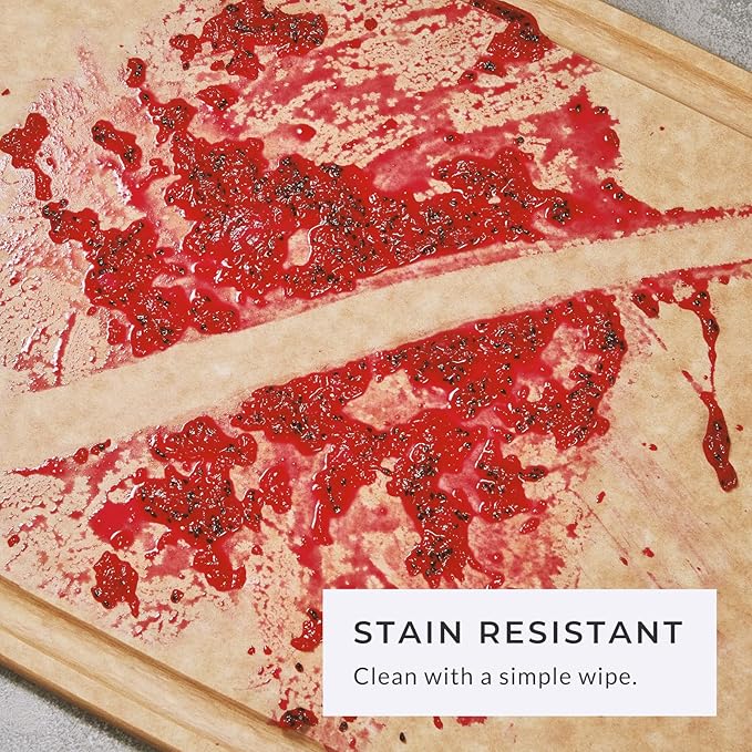 Elihome Cutting Wise 4pcs Kitchen Cutting Board Set, Non Slip Feet, Color Coded with Food Icon, Natural Wood Fiber, Dishwasher Safe, Eco-Friendly, Juice Grooves,Non Porous, BPA Free, Made in USA