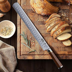 HOSHANHO Brisket Knife 12 Inch, Japanese High Carbon Steel Carving Knife for Meat Cutting and BBQ, Razor Sharp Slicing Knives with Ergonomic Handle & Gift Box