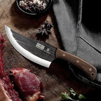HOSHANHO 6 Inch Viking Knife, High Carbon Steel Japanese Kitchen Chef Knife, Hand Forged Butcher Knife for Meat Cutting, Multipurpose Cooking Knives for Home & Camping & BBQ