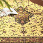 Topllen Washable Area Rug - 5'x7' Boho Living Room Rug, Non-Slip Soft Rugs Indoor for Bedroom Dining Room Office, Vintage Throw Large Carpet Stain Resistance (Red, 5x7ft)