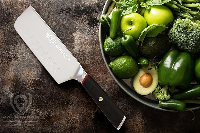 Dalstrong Nakiri Knife - 6 inch - Phantom Series - Japanese High-Carbon AUS8 Steel - Pakkawood Handle - Vegetable Kitchen Knife - Sheath Included