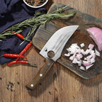 Chef's Knife, 5.8" - High Carbon Stainless Steel Boning Knive with Leather Sheath, Full Tang, Ergonomic Handle for Superior Balance & Control