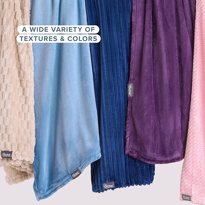 Bare Home Fleece Blanket - Twin/Twin Extra Long - Ultra-Soft Lightweight for Bed, Sofa, and Couch - Luxury Microplush - Cozy Warm Blanket (Twin/Twin XL, Sienna)