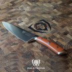 Dalstrong Chef Knife - 8 inch - Gladiator Series - Forged High Carbon German Steel - Orange ABS Handle - Full Tang Kitchen Knife - Cooking Knife - w/Sheath - Razor Sharp Chef's Knife - NSF Certified