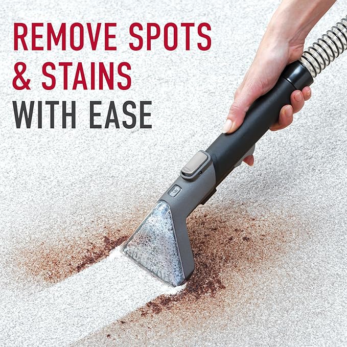 Hoover Spotless Portable Carpet + Upholstery Spot Cleaner Machine, Lightweight Shampooer Machine, Pet Stain Remover, Car and Auto Detailer, Pair with Hoover Carpet Cleaner Solution