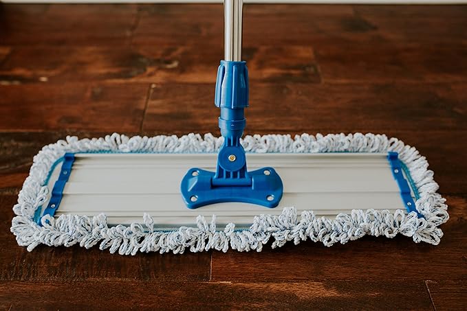 Zflow 18" Microfiber Dust Mop Pads 2-Pack - Premium Commercial Grade Washable Pads (18", Blue)