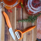 Kyocera Advanced Ceramic Revolution Series 3-inch Paring Knife, Orange Handle, White Blade