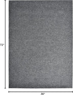 iCustomRug Entryway Door Mat – 3x6ft Grey, Indoor/Outdoor, Non-Slip Rubber Backing, Low-Profile All-Weather Carpet, Non-Shedding & Easy Care, Entryway Mat Ideal for High Traffic Areas