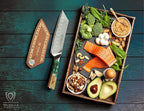 Dalstrong Santoku Knife - 7 inch - Valhalla Series - 9CR18MOV High Carbon Steel - Vegetable Knife - Celestial Resin & Wood Handle - Asian Cooking Knife - Premium Kitchen Knife Gift- w/Leather Sheath