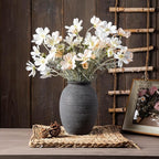 Ceramic Vase, Porcelain Flower Vases, 8 Inch Pottery Bud Vase, Terracotta Vase for Home Decor, Vintage Decorative Farmhouse Vase for Home Decor, Living Room, Shelf Decor, Farmhouse, Table, Lyeec