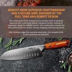 DaTerra Cucina - 7 Inch Santoku Knife – German Steel Professional Kitchen Knife with Ergonomic Rosewood Handle, Sharp, Durable, Rust Proof, Easy to Clean | Ideal for Chopping, Slicing & Dicing