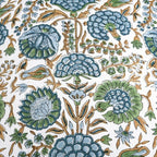 Ridhi Asparagus Green Print Cotton Throw Pillow Covers for Decorative Couch Pillows for Living Room, Chic Boho Cute Outdoor Thanksgiving Pillows Covers Gifts 24x24 Inches