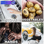 Scrub Brush Unbreakable Handle 6" White, Stiff Heavy-Duty Bristles Tough on Baked-on Grime Dishes Pots Grill Tub Shower Bathroom Tile Grout Floor Concrete Tires Carpet Unbreakable Handle