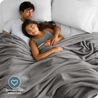 Bare Home Fleece Blanket - Giant Size - Ultra-Soft Lightweight for Bed, Sofa, and Couch - Luxury Microplush - Cozy Warm Blanket (Giant, Grey)