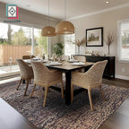 RUGSURE Washable Area Rug - 1/6 Thick - Stain & Water Resistant Non-Slip - Resistant Rug for Living Room, Bedroom, Nursery, Pet & Child Friendly, Vintage Charm Area Rugs (Rust, 9' x 12')