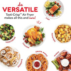 DASH Tasti-Crisp™ Electric Air Fryer Oven, 2.6 Qt., White – Compact Air Fryer for Healthier Food in Minutes, Ideal for Small Spaces - Auto Shut Off, Analog, 1000-Watt