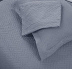 Threadmill Cotton Shams Set of 2 Standard Size | Luxury All-Season 100% Cotton Pillow Covers | Criss Cross Lightweight, Soft, Cozy Decorative Bed Pillow Shams | Scottish Grey