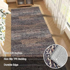 RUGSURE Washable Area Rug - 1/6 Thick - Stain & Water Resistant Non-Slip - Resistant Rug for Living Room, Bedroom, Nursery, Pet & Child Friendly, Vintage Charm Area Rugs (Rust, 2'6'' x 8')